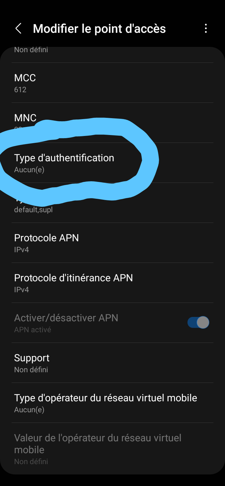 choisisez : Acune